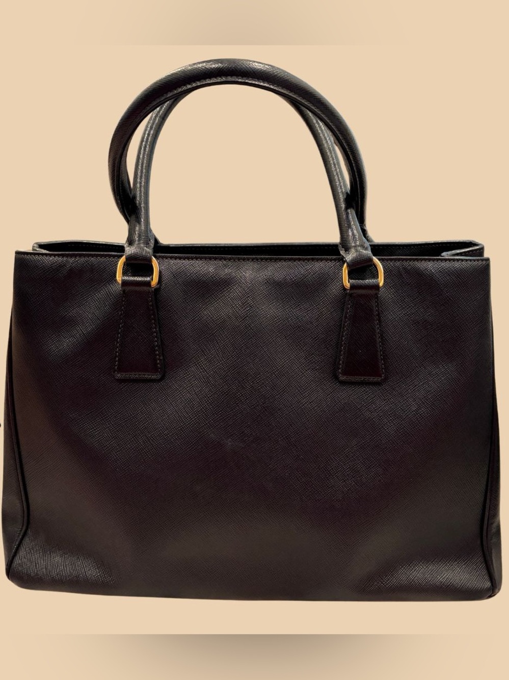Prada Galleria Black Saffiano Leather Tote Shoulder Bag Gold Hardware - Picture 2 of 16